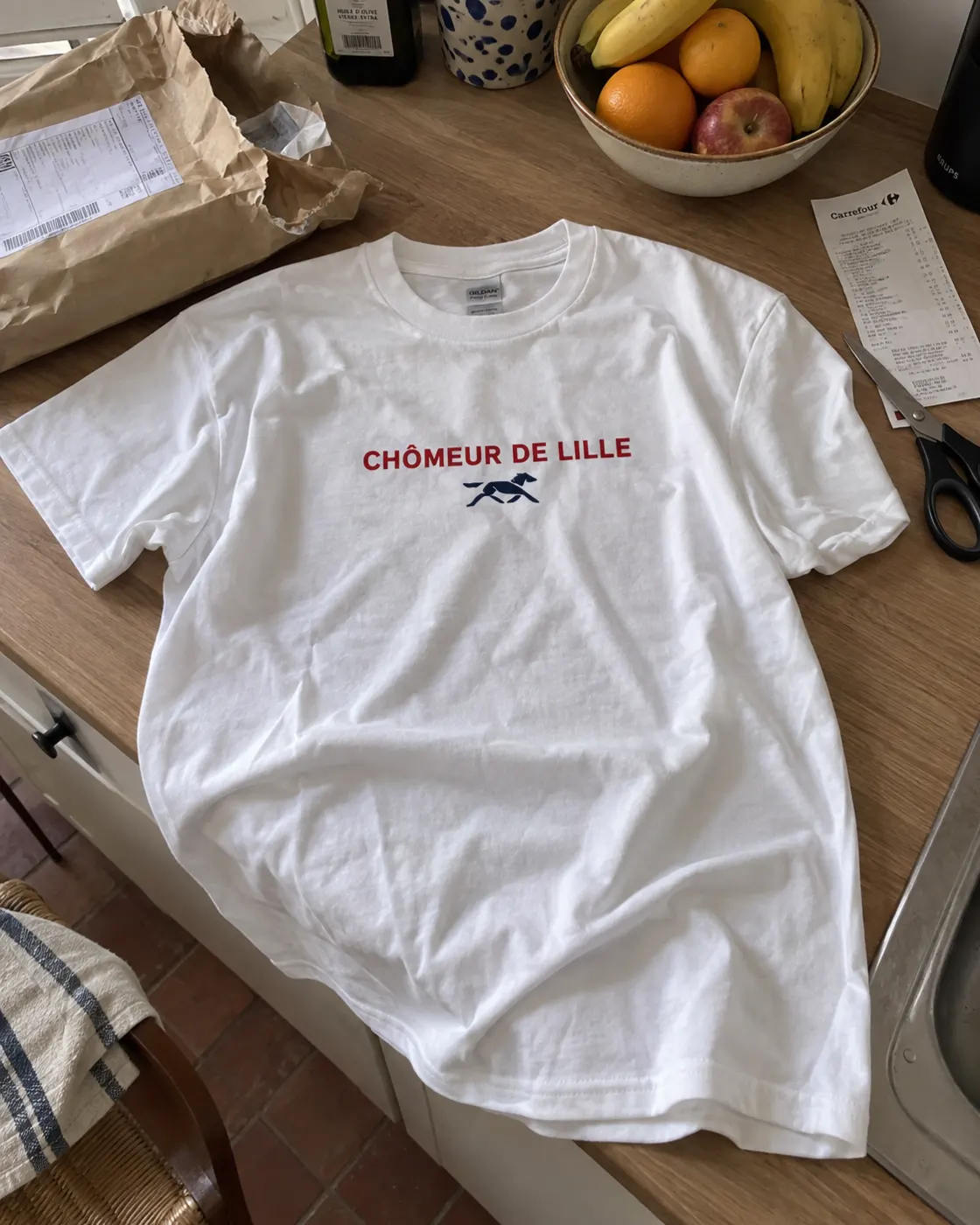 Chômeur de Lille — blanc porté par un client — photo 1
